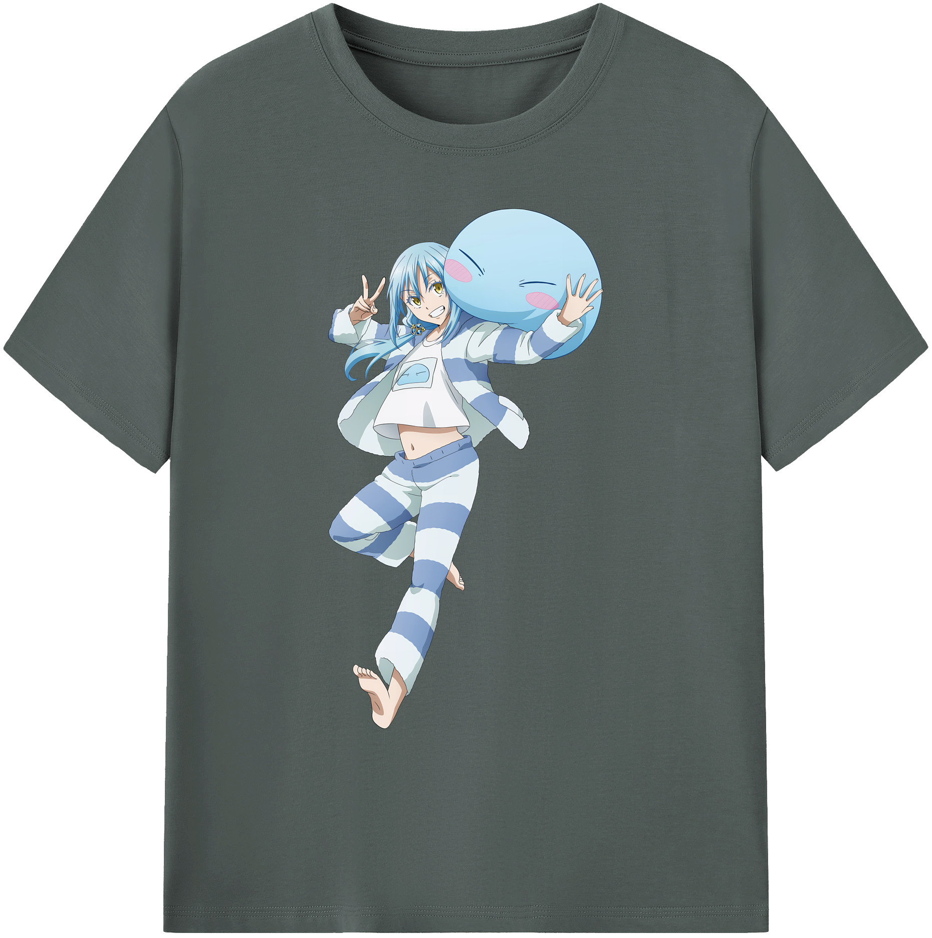 （画像用） 転スラ Regarding Reincarnated to Slime 綿100％ メンズ半袖Tシャツ｜肌触りやわらか＆通気性